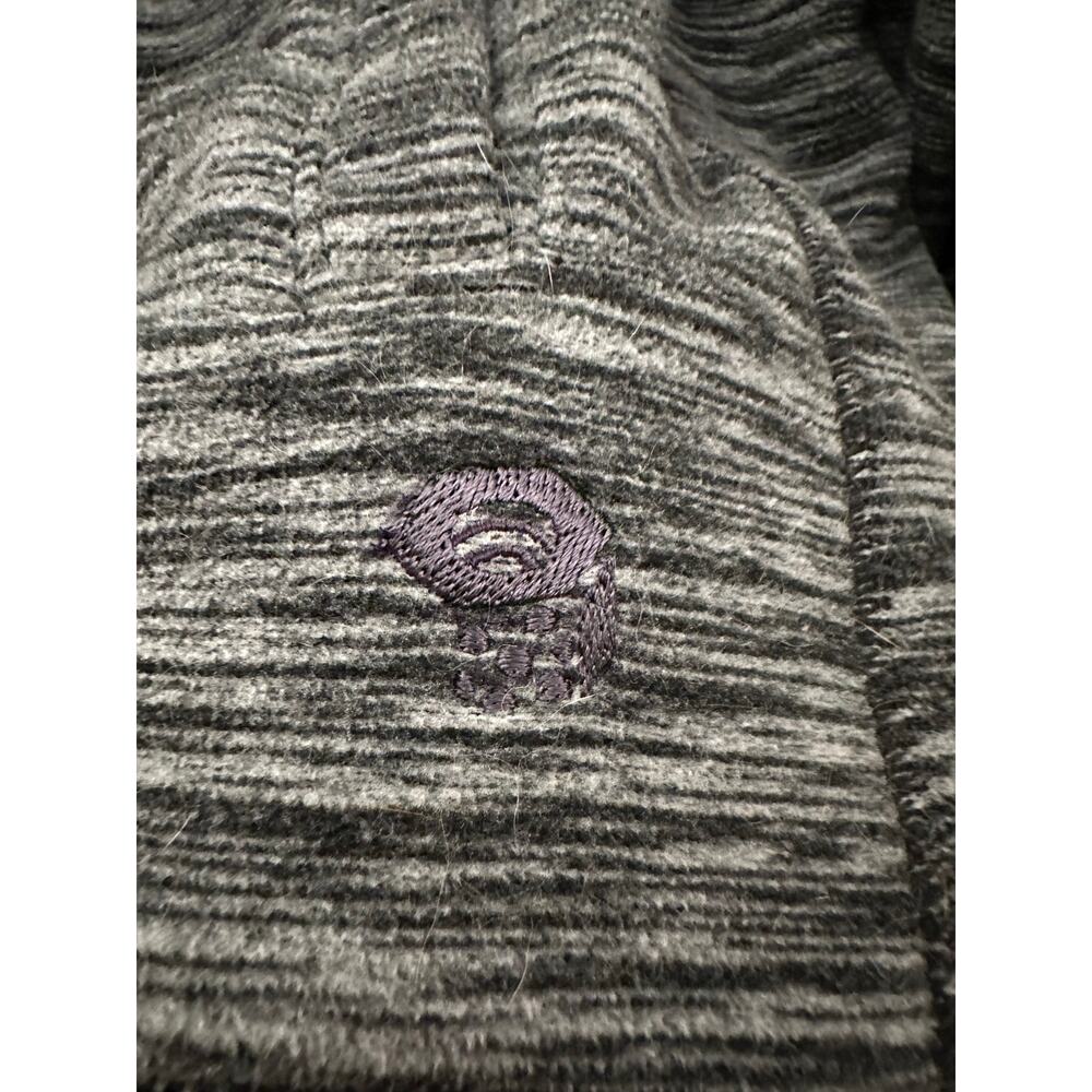 Mountain Hardwear Womens Fleece Hoodie Jacket Snap Buttons Heather Gray Large - Picture 2 of 11